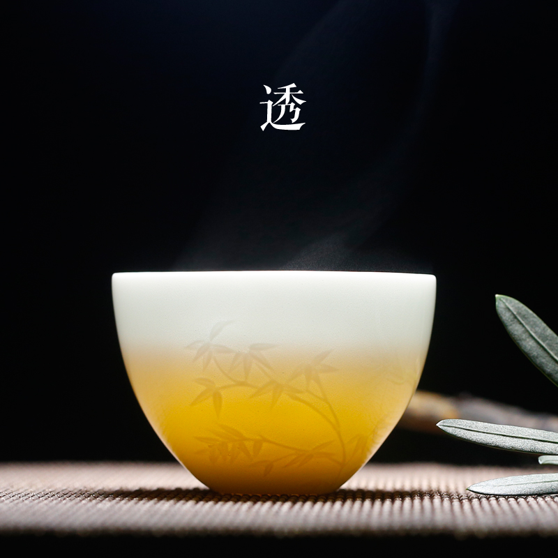 Chang south shadow tsing kung fu tea cups of jingdezhen ceramic sample tea cup carving small cup cup China masters cup