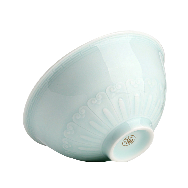 Prosperous southern dishes suit jingdezhen shadow blue its household of Chinese style bowl dish plate heat insulation ceramic dishes pure color