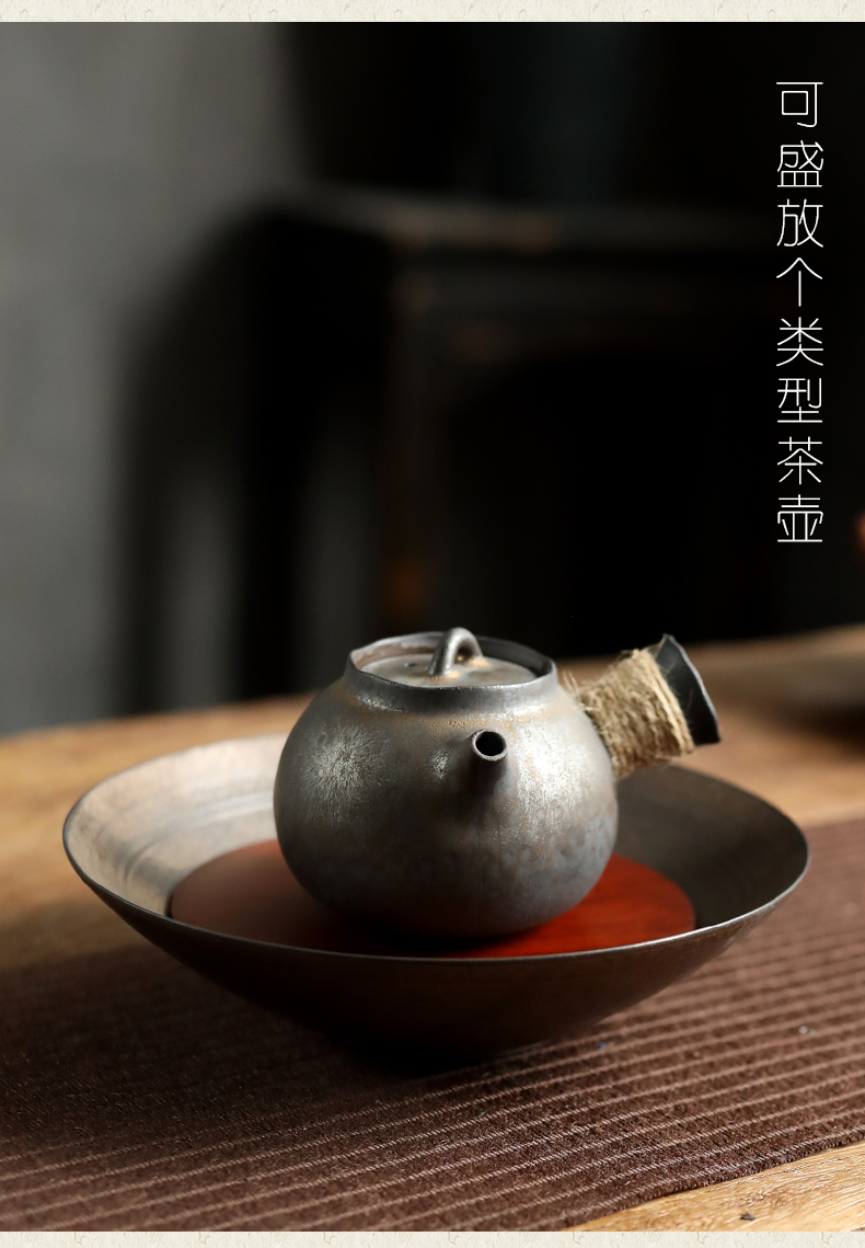 Element shadow brahman habitat pot bearing manual fine gold water ceramic dry small tea home antique rust glaze tray type