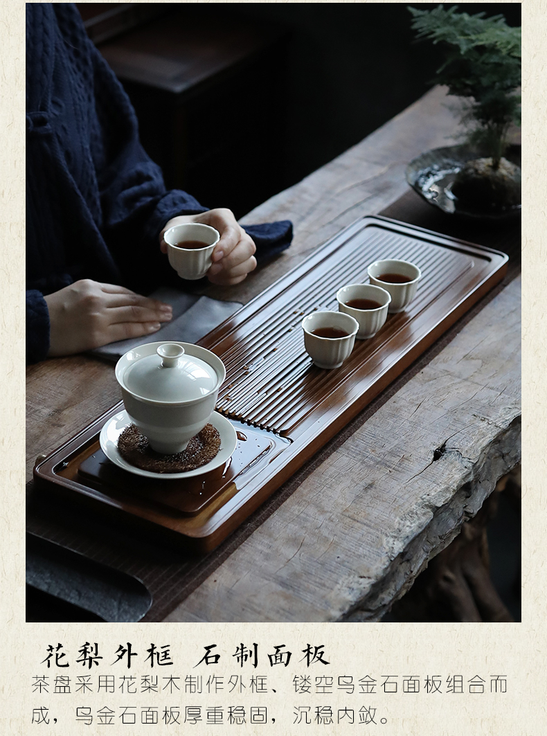 Shadow weight bamboo sharply stone tea tray was whole tablet household contracted drainage Japanese dry plate of solid wood, small tea table