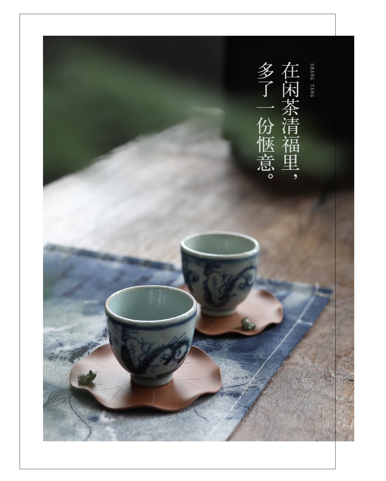 Plain film creative lotus leaf cup mat purple sand cup against the hot insulation pad tea zero cup home lotus site of frogs