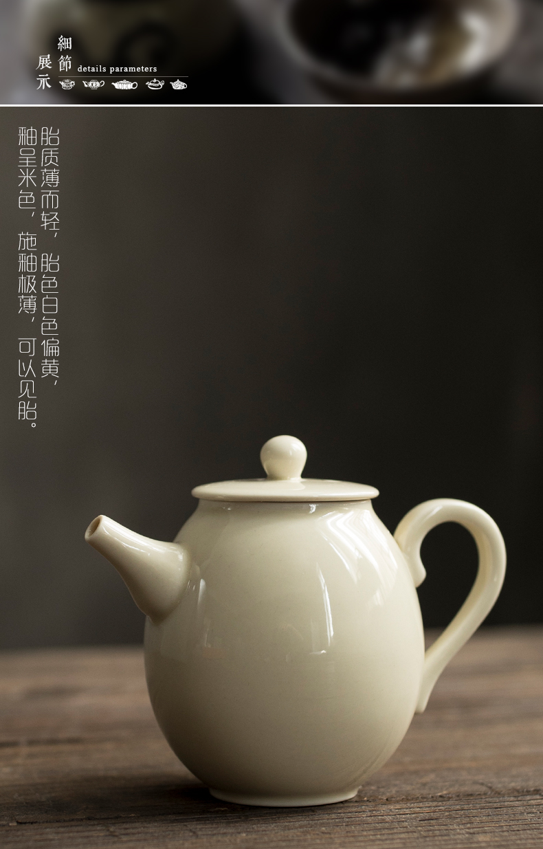 Plain film travel tea set is suing portable bag to receive a pot of three cups of dried bamboo tea tray ceramic teapot