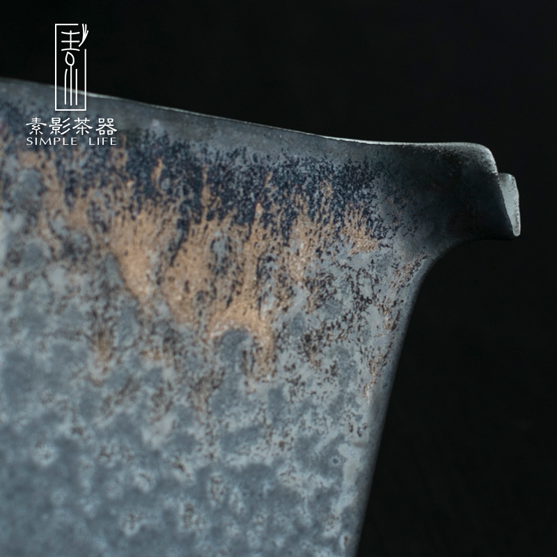Restoring ancient ways, shadow gold ceramic fair keller with points silver bravery and a cup of tea is Japanese tea taking with zero by hand