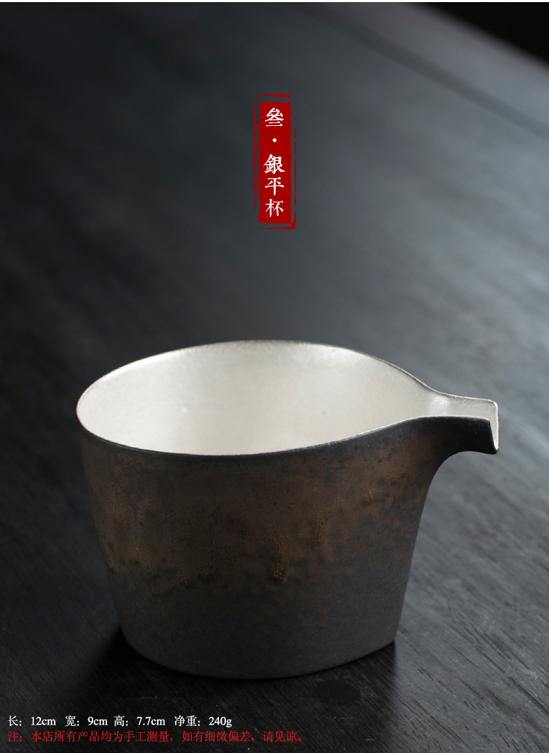 Restoring ancient ways, shadow gold ceramic fair keller with points silver bravery and a cup of tea is Japanese tea taking with zero by hand
