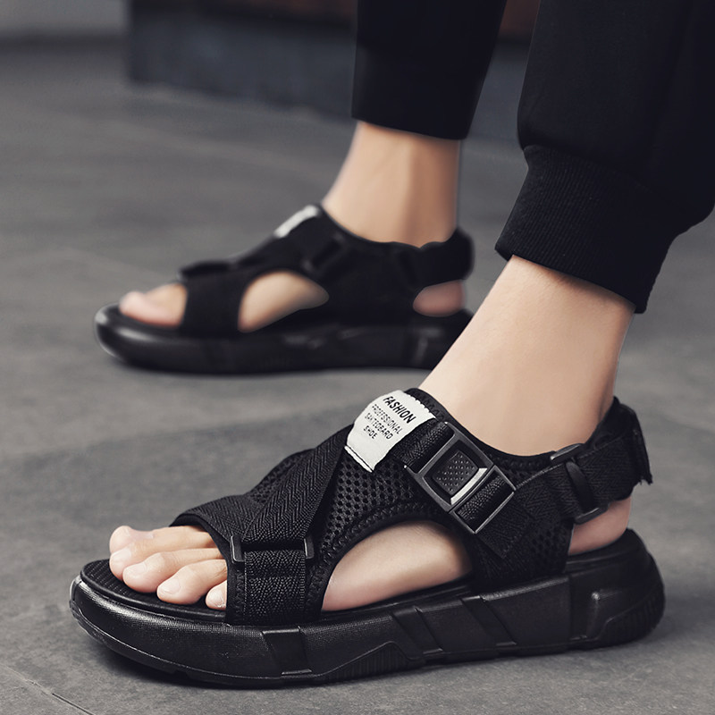 Summer Slippers Men Personality Non-slip Sandal Sandals Breathable Trends 2022 New 100 Hitch Casual Beach Shoes Cool Drag Outwear