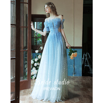 2021 New Two wearing toast bridal engagement dress light luxury niche high-end banquet temperament female summer