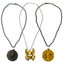 Halloween pirate props treasure chest gold and silver treasure gold necklace diamond pendant pirate treasure house money wealth