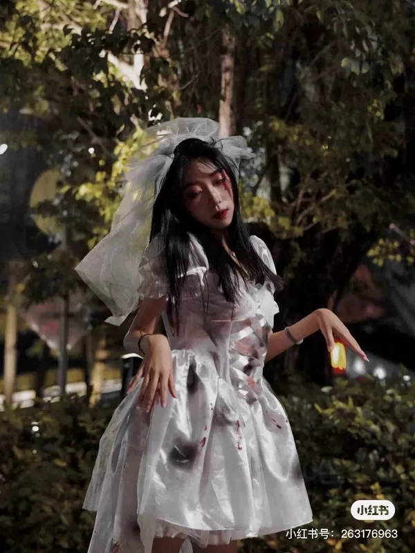 Trang phục hóa trang Halloween trưởng thành nữ ma cô dâu ma bé xác ướp ma cà rồng cosplay hóa trang khiêu vũ