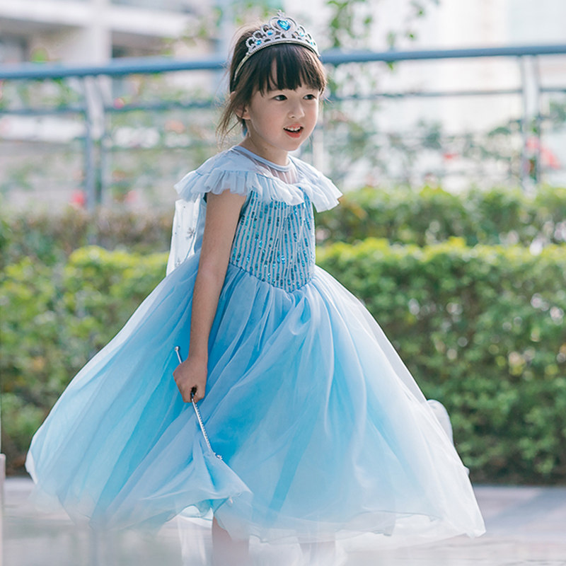 Frozen Aisha Princess Dress Children's Clothing Six Day Girls Aisha Spring Summer Dress