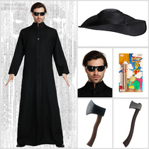 Halloween axe props foam model sunglasses adult simulation axe toy gang boss props scary