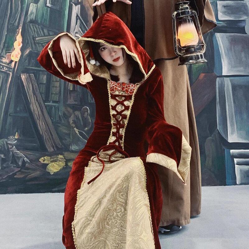 Mysterious Witch~! Halloween Cosplay Costume Witch Adult Red Dark Horror Outfit Sexy Hot Girl