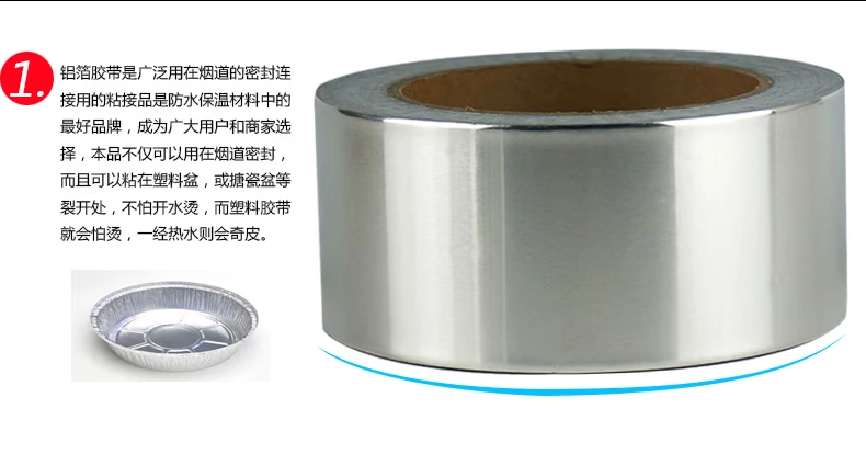 Băng keo nhôm 3G dày 50mm dày 0,15mm chịu nhiệt chịu nhiệt cao băng dính nồi thiếc băng chống thấm - Băng keo