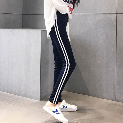 金丝绒双边打底裤女裤外穿黑色秋冬大码超柔九