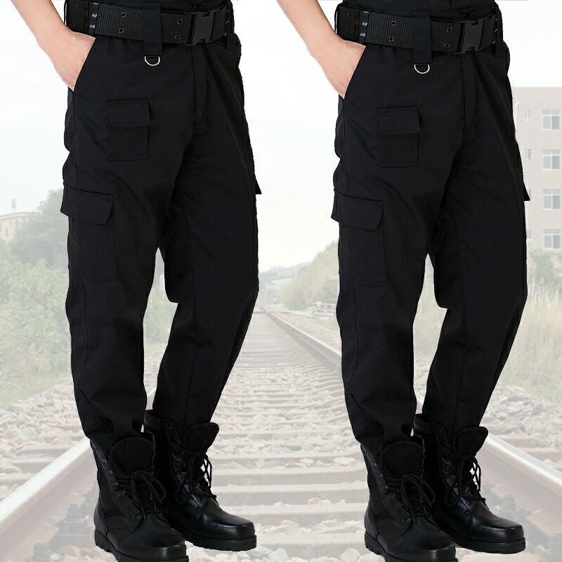 Spring and Autumn Panties for Black Men and Thick Trained Worksuit Pants Summer Wear Resistance Tactical Pants
