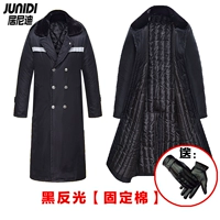 Черные отражающие хлопковые войска (кожаные перчатки)