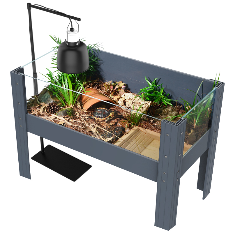 Turtle tank with drying platform large-scale ecological landscaping villa Huangyuan Anyuan semi-water turtle special breeding tank breeding box