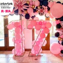 Balloon shape bracket frame English digital mother birthday party decoration decoration props custom factory supply foreign trade