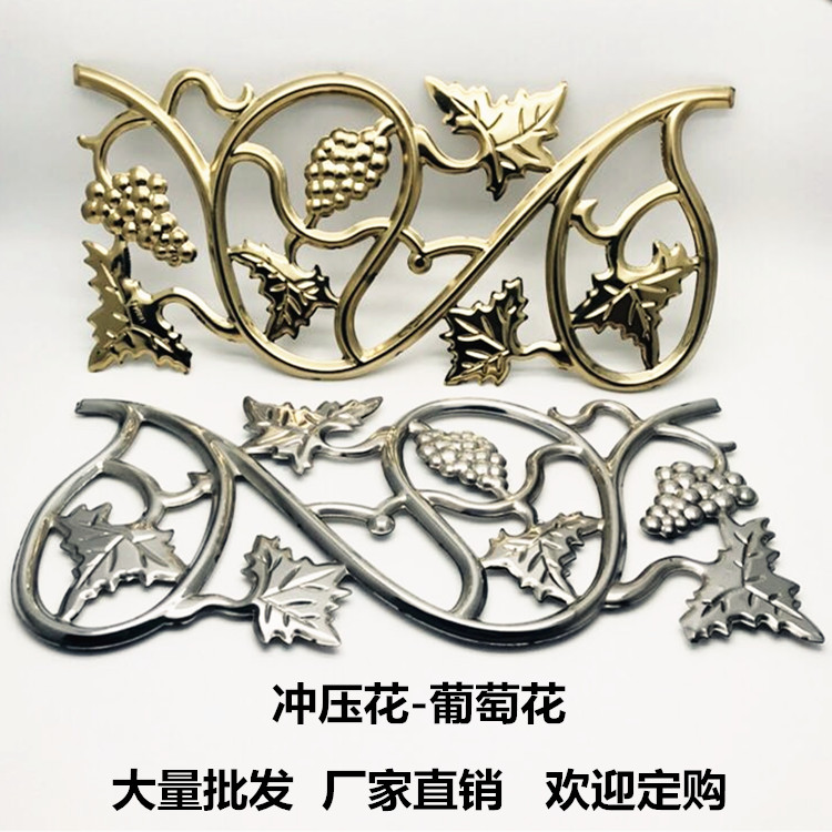 Authentic 304 stainless steel flush pressing grape flower door flower patio Courtyard Villa Gate Burglary wall Decorative Accessories