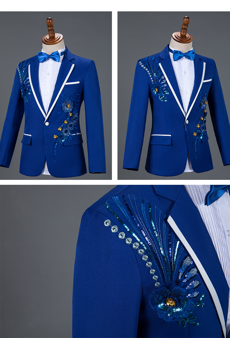 Bộ đồ sequin mới phù hợp với trang phục hợp xướng nam trang phục biểu diễn dành cho người lớn shop thời trang nam 