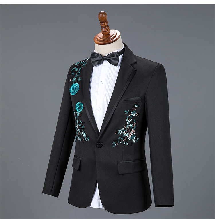 Bộ đồ sequin mới phù hợp với trang phục hợp xướng nam trang phục biểu diễn dành cho người lớn shop thời trang nam 