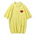 Sesame Street ngắn tay Half-Sleeve T-Shirt đồng thương hiệu xách tay thêu áo polo nam nữ ăn mặc mùa hè bình thường thương hiệu thủy triều 