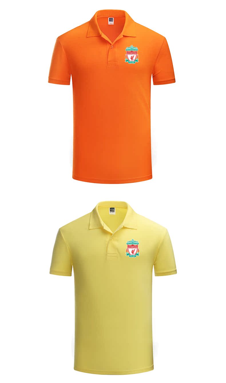 Liverpool Liverpool Club Đội ngũ huấn luyện bóng đá Áo thun nam vô địch Áo thun ngắn tay mùa hè - Polo áo polo