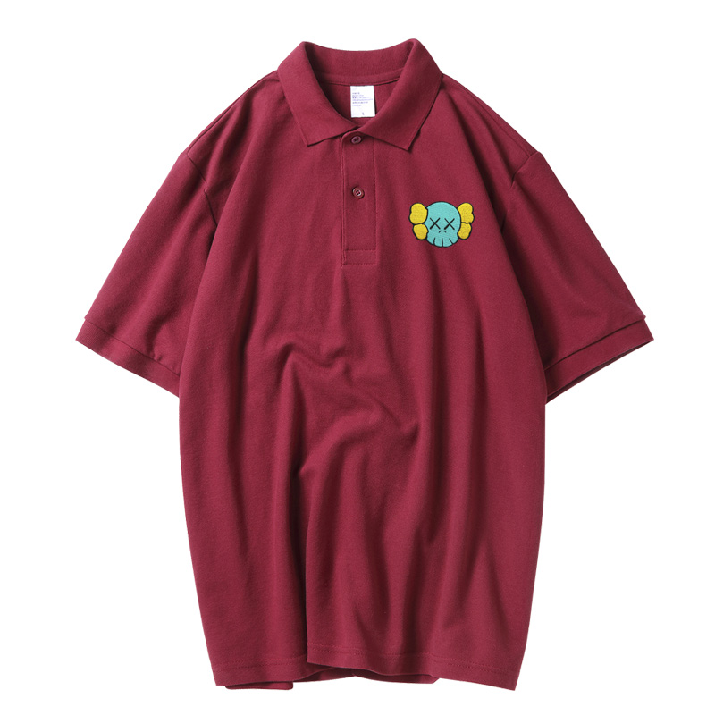 Sesame Street ngắn tay Half-Sleeve T-Shirt đồng thương hiệu xách tay thêu áo polo nam nữ ăn mặc mùa hè bình thường thương hiệu thủy triều