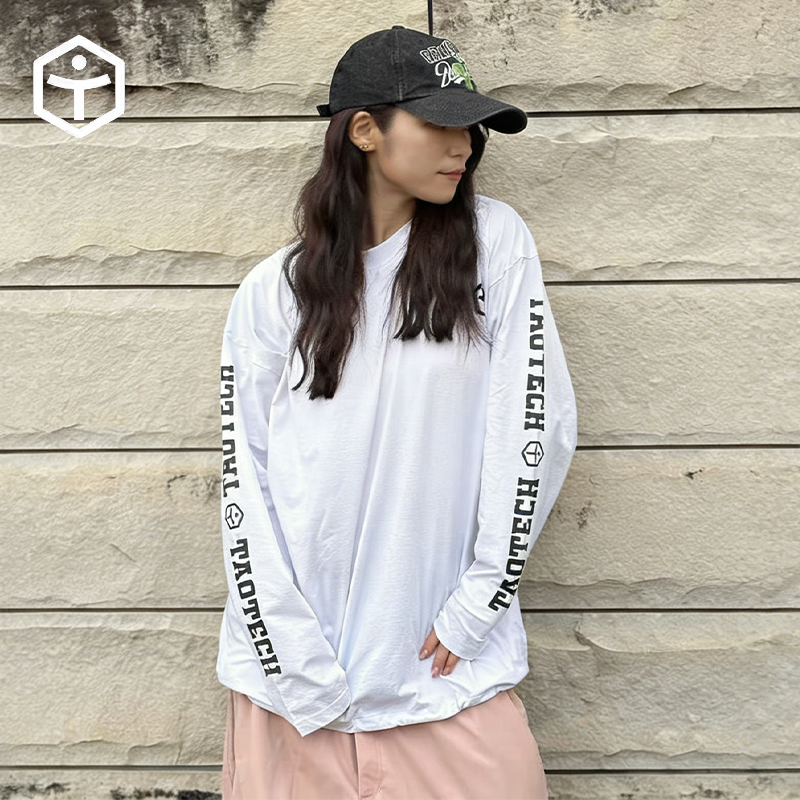 Taotech Versatile Basic Long-Sleeved T-Shirt in Black and White, Unisex Long-Sleeved Inner Wear, Simple, Fashionable and Breathable