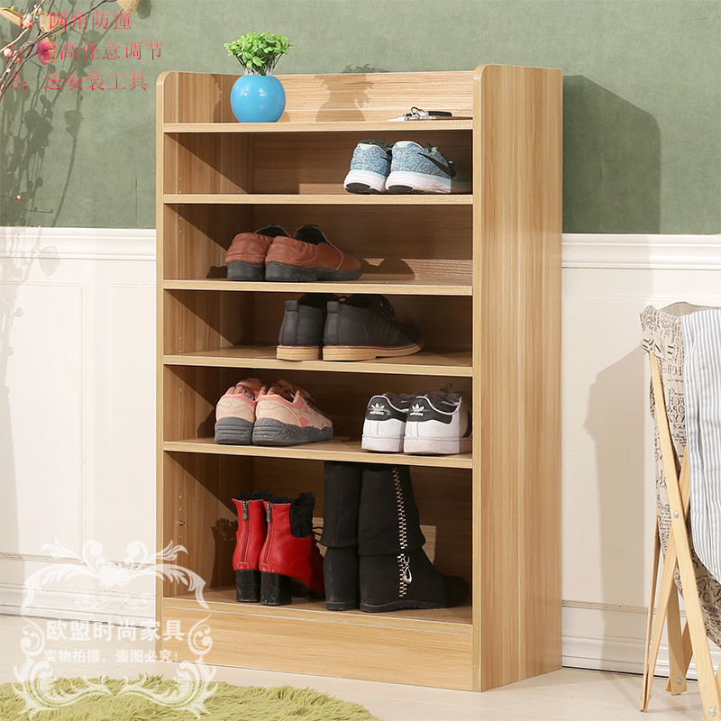 Shoe rack multilayer adjustable placing boots Easy economical type anti-dust living-room Multi-functional shoe cabinet Home assembly Easy wood