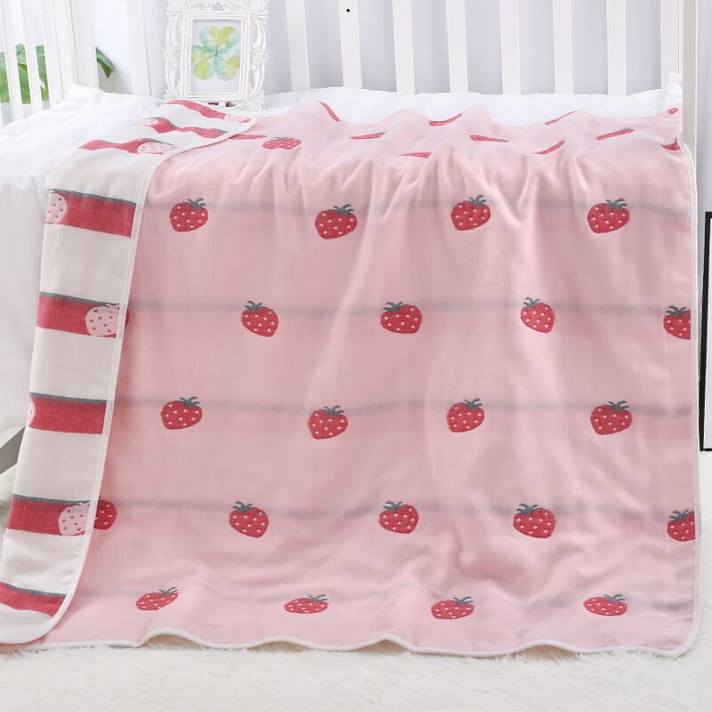 Baby bath towel Six-layer gauze blanket Air conditioning blanket Cotton soft absorbent children's quilt Small blanket Baby products