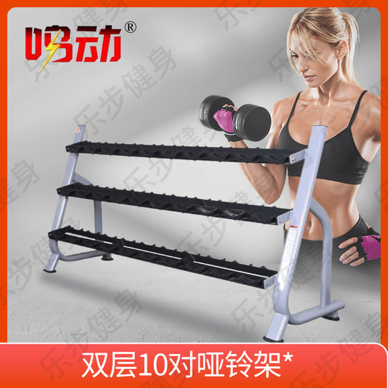 Commercial Gym Double-Layer 10-Pair Dumbbell Rack Gym Dumbbell Holder Fitness Equipment Dumbbell Rack