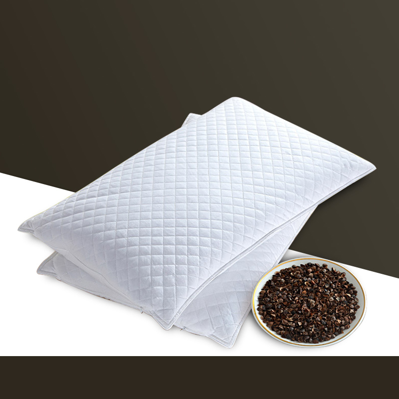 Household pillow core single adult full buckwheat shell buckwheat skin quilting health care neck guard dismantling and washing high-quality cotton white