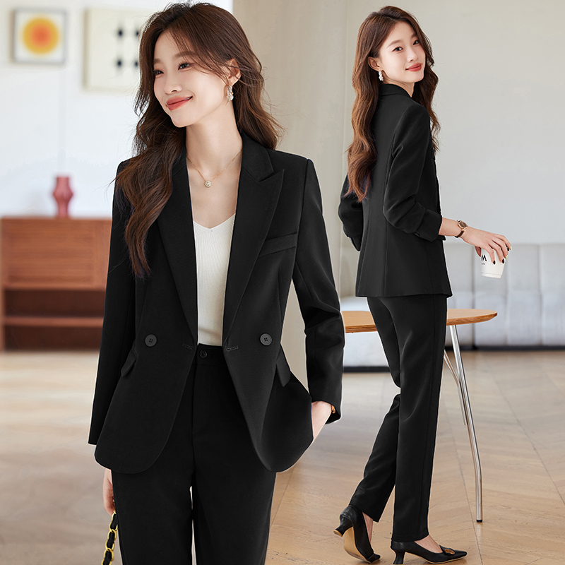 Black Blazer for Women, High-End Spring New Style, Professional Formal Wear, Petite, Elegant, Light Workplace Suit Set Black Blazer for Women, High-End Spring New Style, Professional Formal Wear, Petite, Elegant, Light Workplace Suit Set