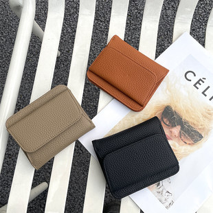 Очень натуральная кожа краткое модель два раза бумажник женщина дикий 2023 новый pure воловья кожа кошелек сын привел Клип маленький деньги