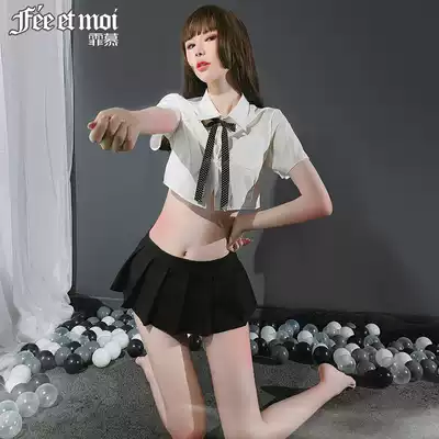 Midnight charm campus jk fun pajamas sexy temptation bed show tease passion suit hot clothing 7043