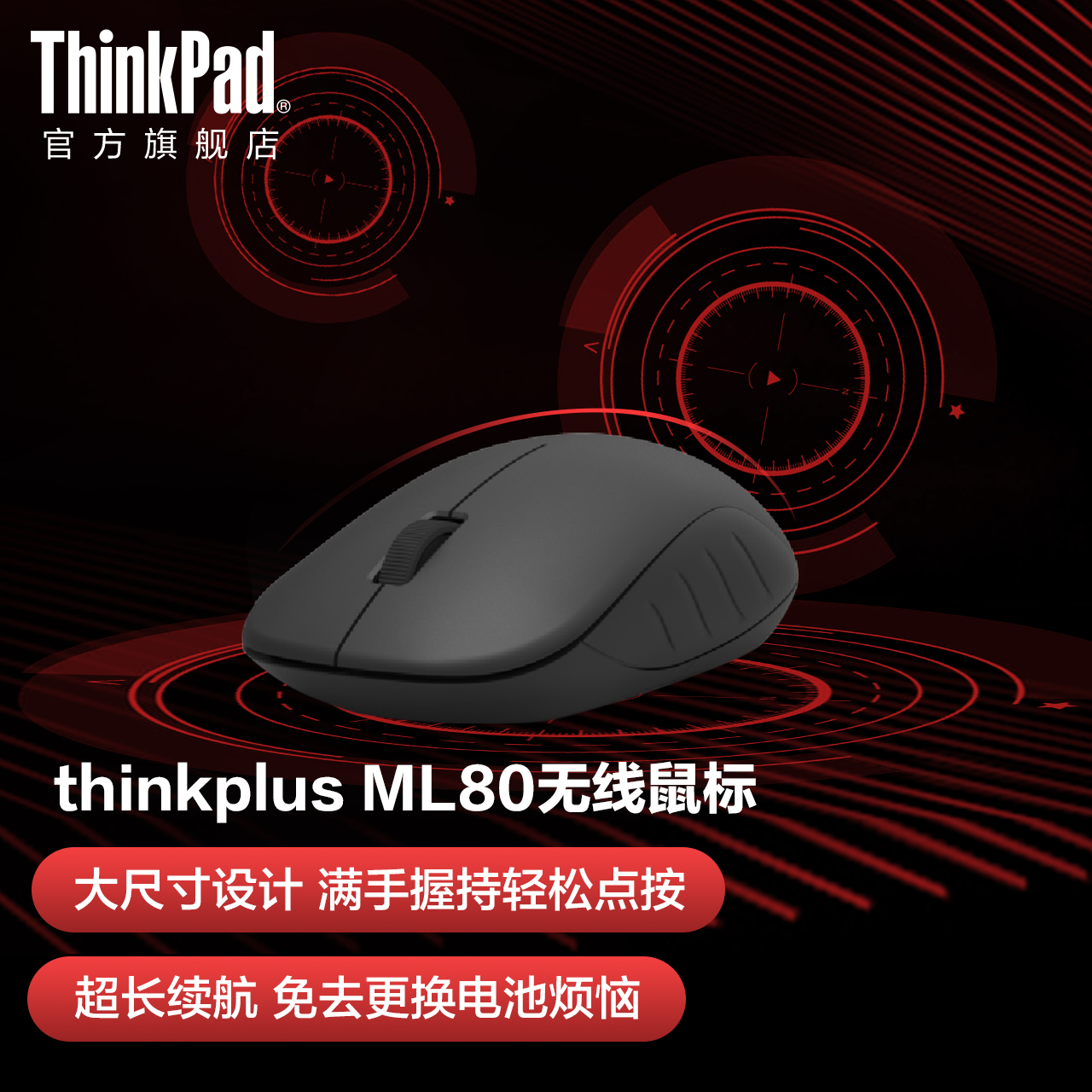 Lenovo ThinkPlus WL80 Wireless Business Office Home Notebook Desktop PV Slip Rat