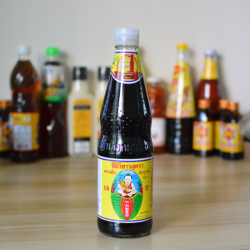 Fat pediment brewing soy sauce king Thailand imported Thai-style seasonings white-burning sauce black and soy oil 0-fat cool and mixed