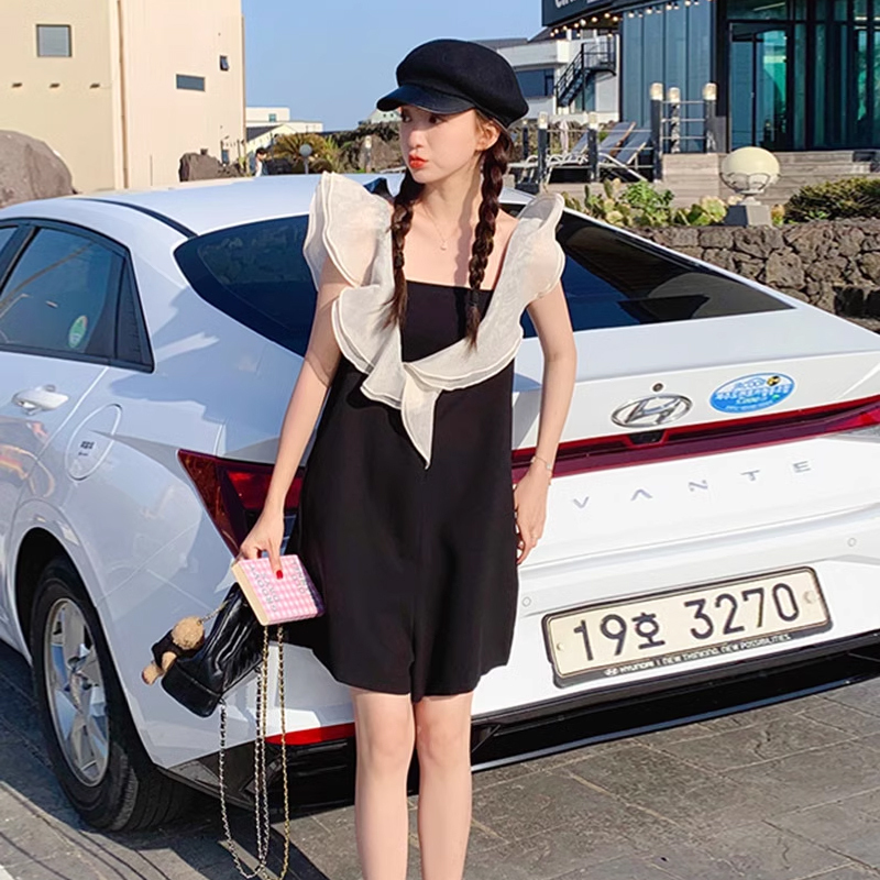 Shenzhen 2026 New Style Nanyou Women's European-Style French Ruffle Short Jumpsuit for Petite Women, Age-Reducing and Elegant, Summer