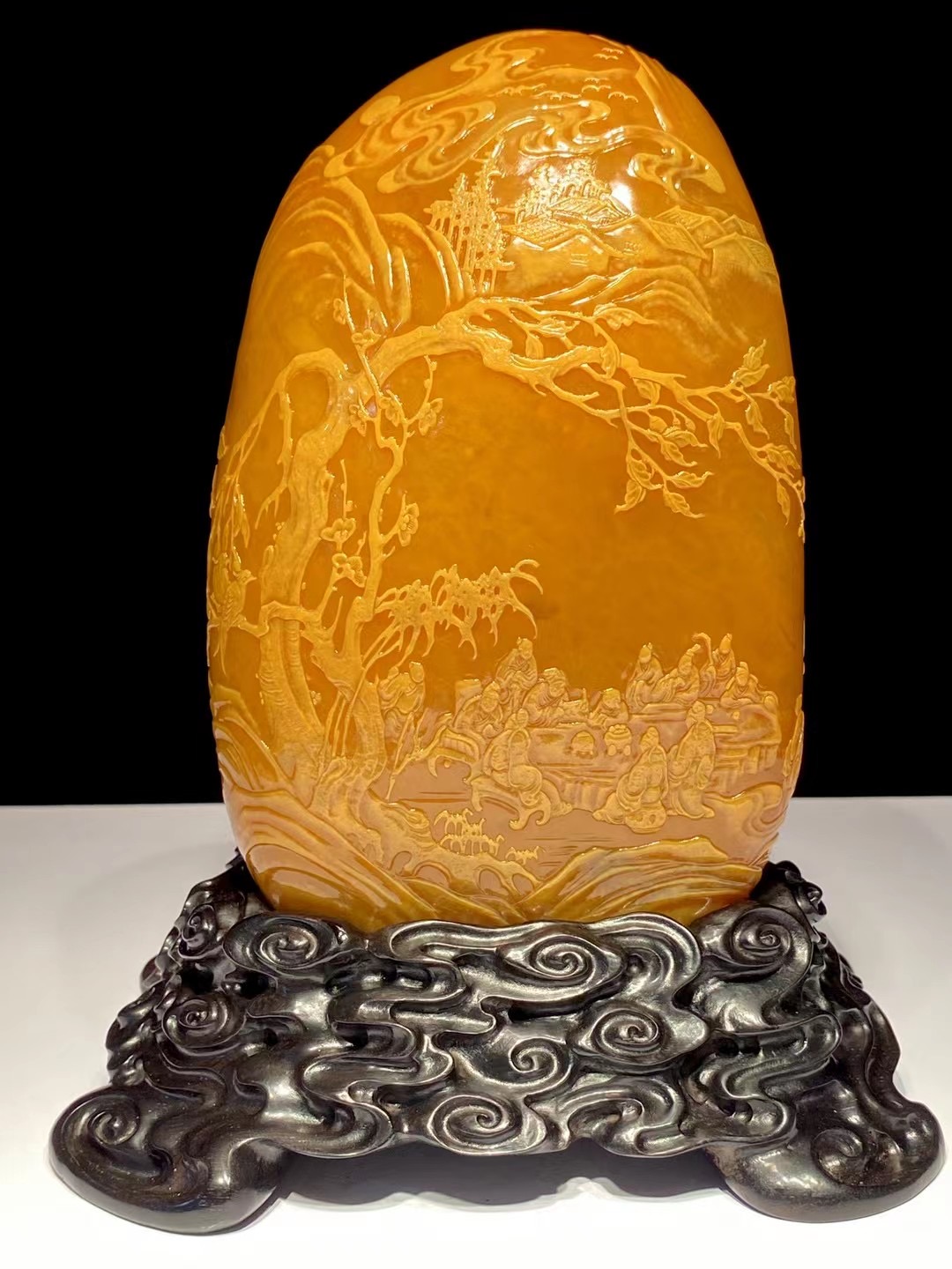 Sushan Stone Fields Yellow Seal Landscape Pendulum Pieces of Lao Tian Huang Frozen Seal Robo Silk Malt Yellow Thin Art Seal Pendulum-Taobao