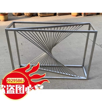 Stainless Steel Shelf Custom Tea Table TV Cabinet Arc frame Titanium Gold Light Extravagant profiled processing Welding