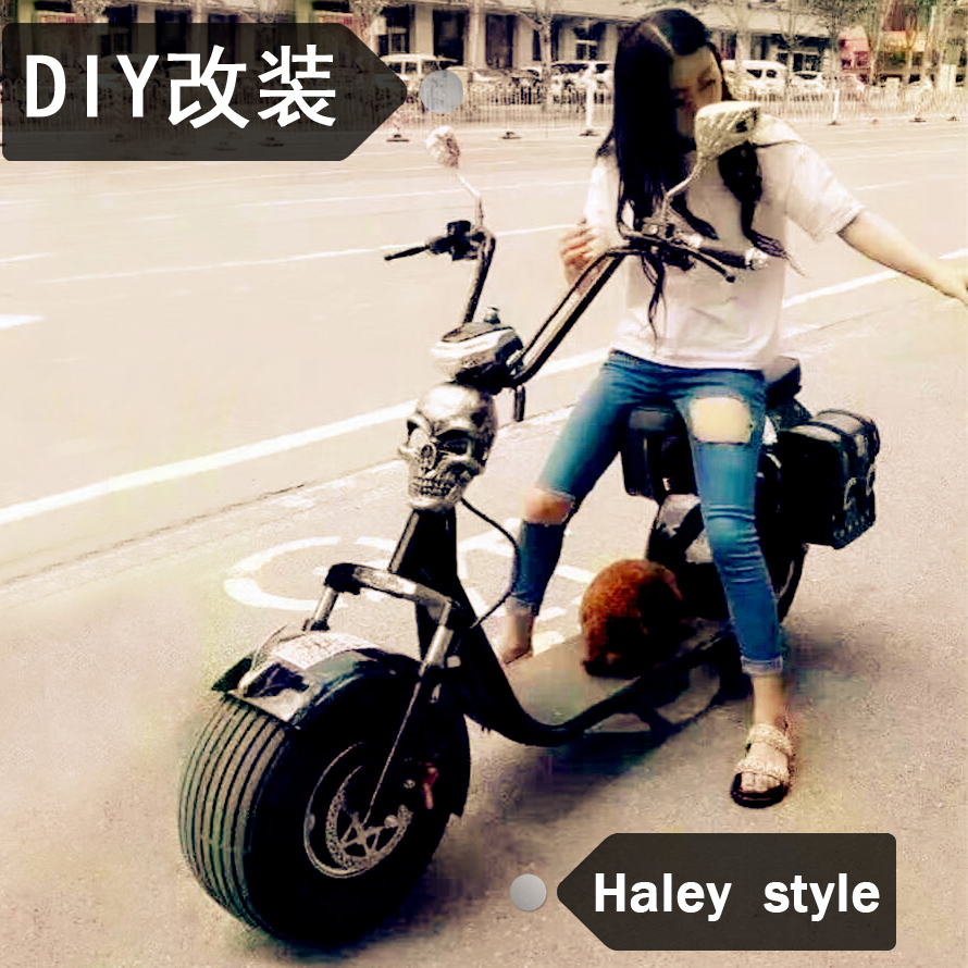 Harei Electric Car Retrofit Skateboard Decoration Accessories Ghost Hand Rear mirror Skull skull sticker Standing Mark Side Bag