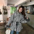 Mùa đông phiên bản Hàn Quốc của phong cách Harajuku bf hoang dã eo dài phần chần dày áo gió dày áo khoác nữ sinh viên xu hướng áo khoác nữ 2021 Trench Coat