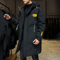 Mens down jacket 2021 new trend in winter long thick thin winter fashion brand couple mens coat