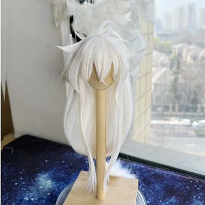 taobao agent [Free shipping] BJD wig white anti -ponytail hair ancient wind anime baby with high temperature silk hair H151