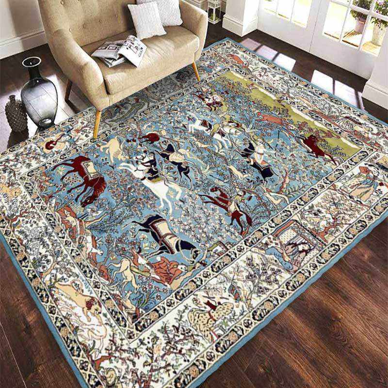 Iran National Wind Retro Persian Rug Living Room Sofa Tea Table Bedroom Full Bunk Bed Side Blanket Customizable Washable
