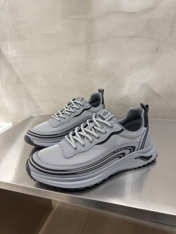 2026 Spring and Summer New Men's Shoes Breathable Fly-Knit Lace-Up Shoes Men's Casual Shoes Running Sneakers 142