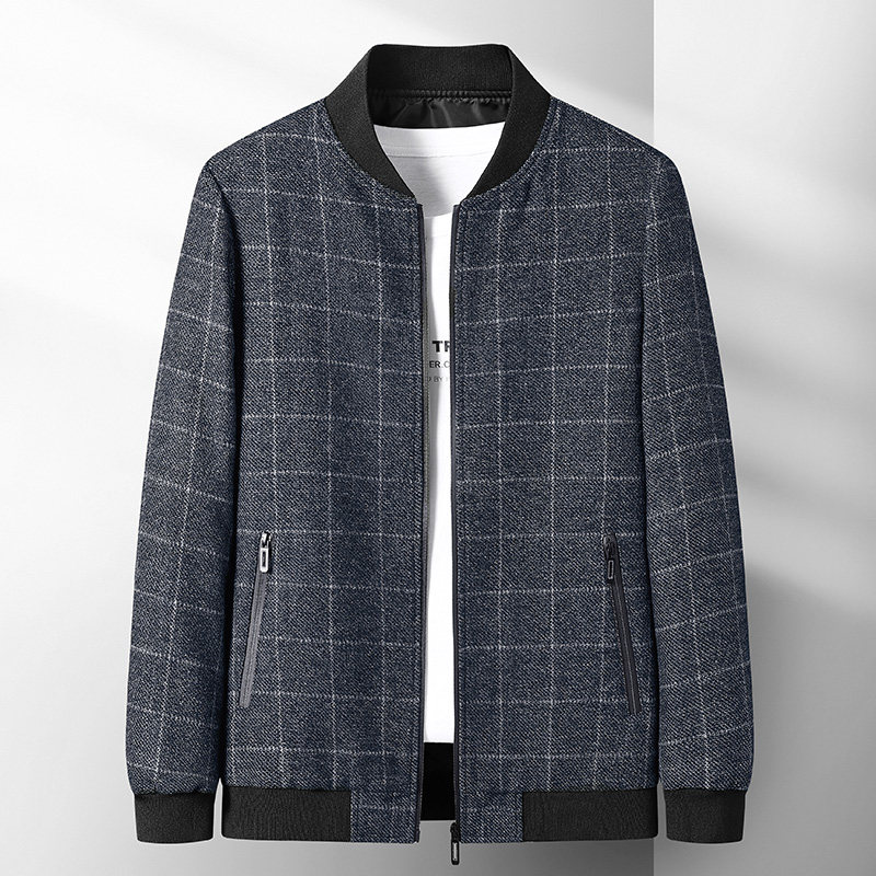 Spring and autumn style jacket in older people's thin jacket male middle-aged dad's spring clothing fashion casual men's clothes big size