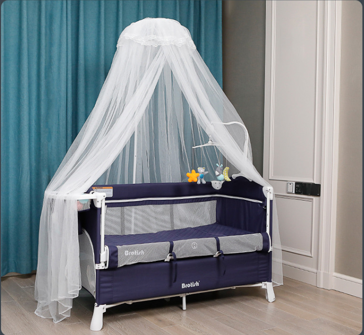 Crib mosquito net anti-mosquito cover newborn children's mosquito net door clip-type bracket free installation foldable mosquito net
