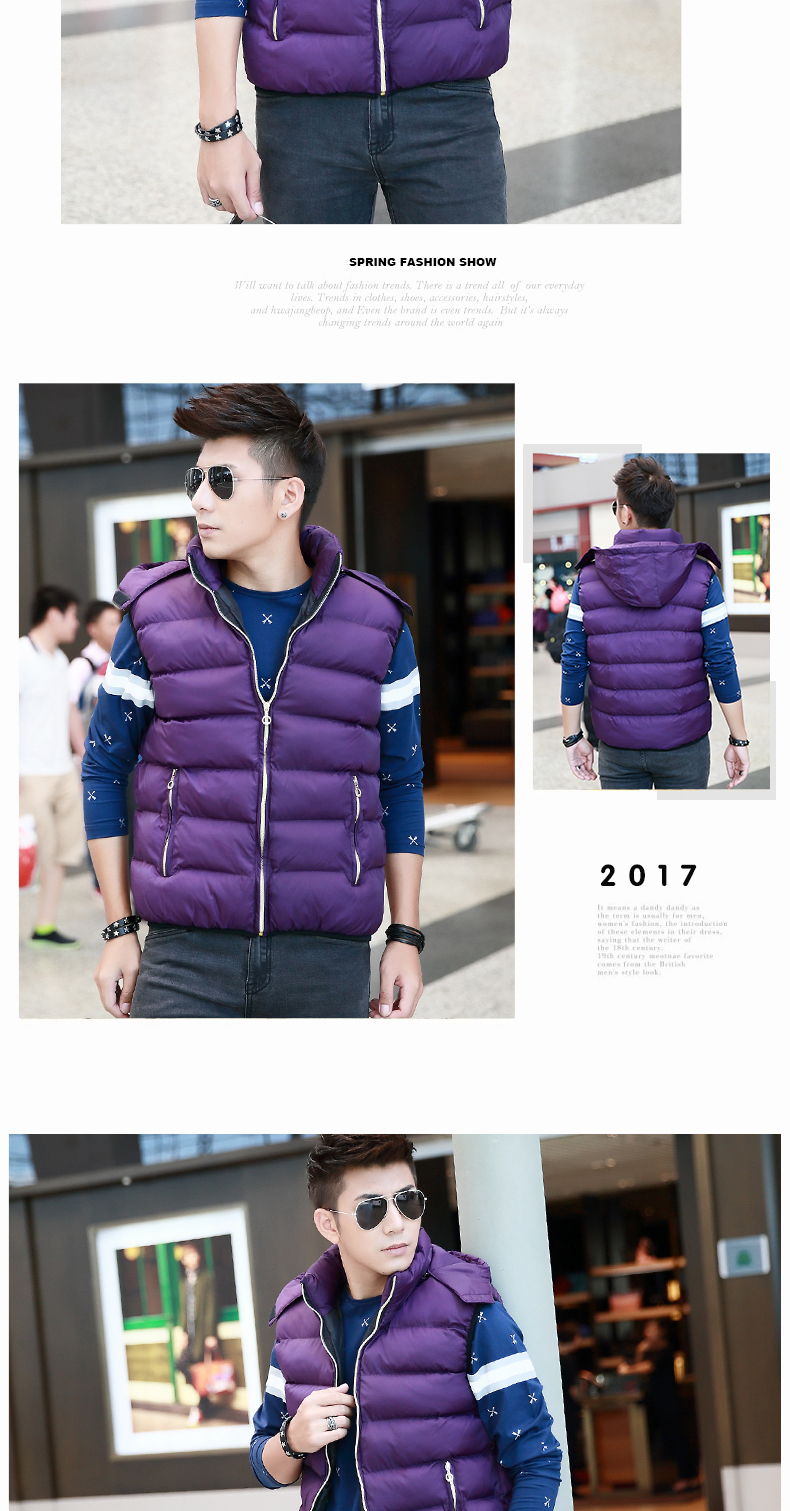 Người đàn ông béo cộng với phân bón XL bông vest vest quá khổ vest vest béo áo lớn mùa thu đông quần áo nam