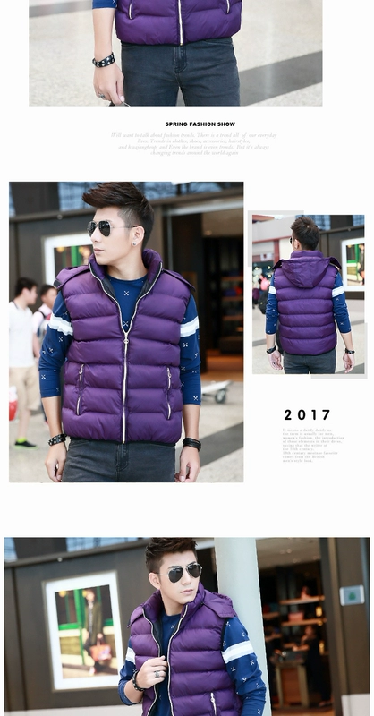 Người đàn ông béo cộng với phân bón XL bông vest vest quá khổ vest vest béo áo lớn mùa thu đông
